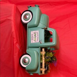 Green Toy Truck with Flowers